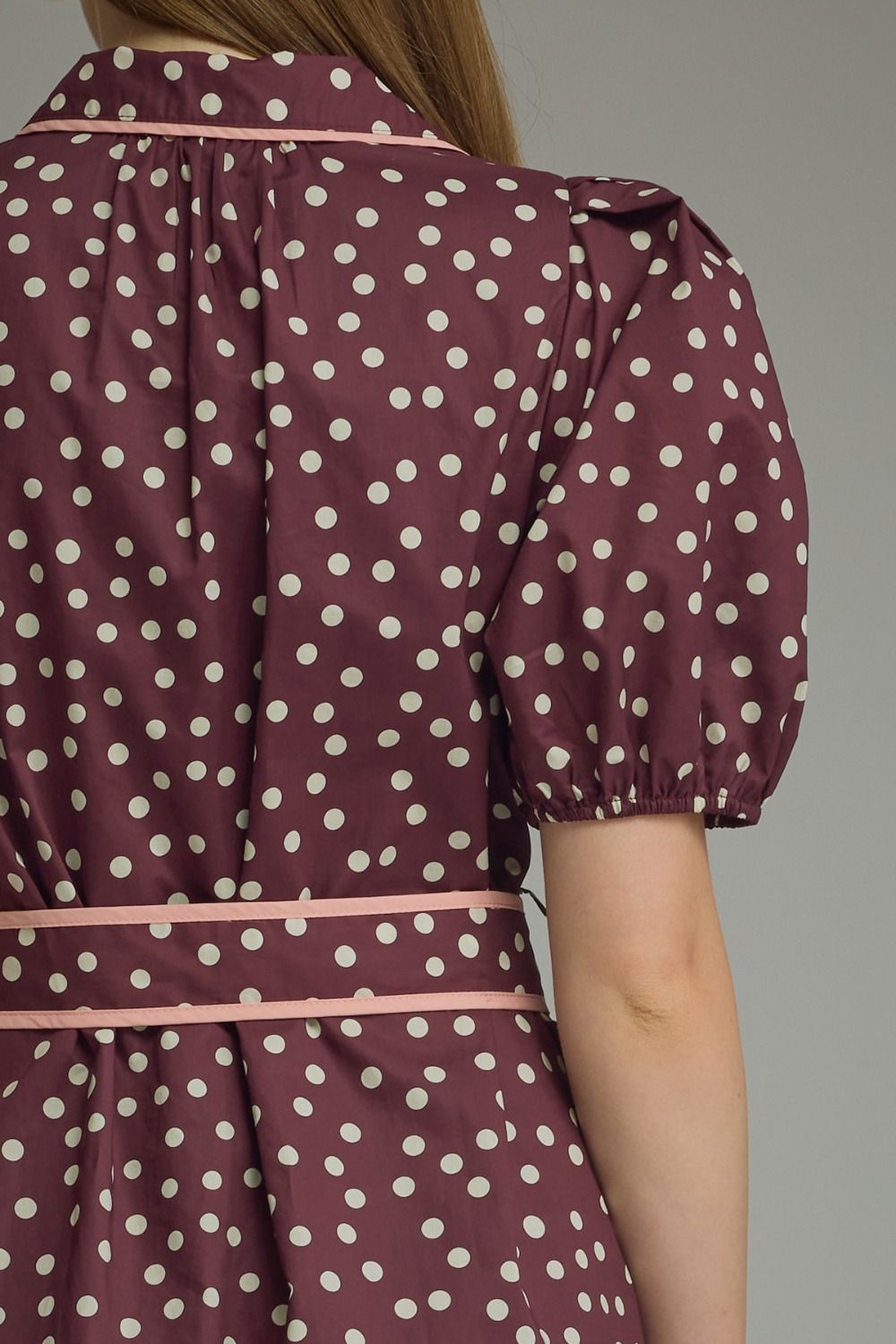Polka Dot Plum Dress