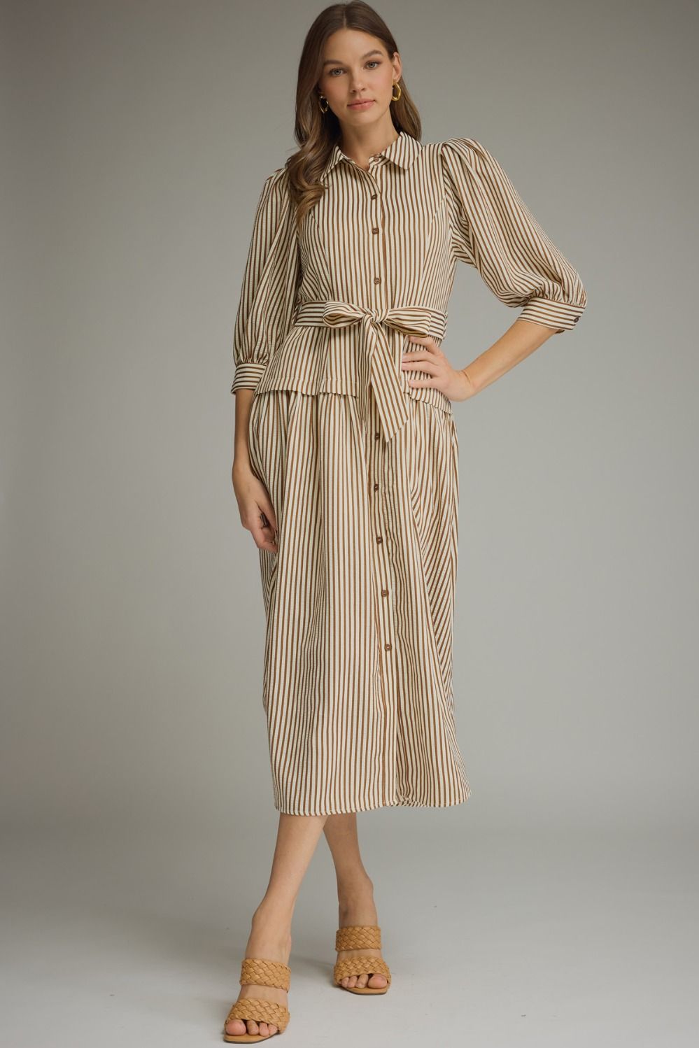 The Caramel Stripe Dress