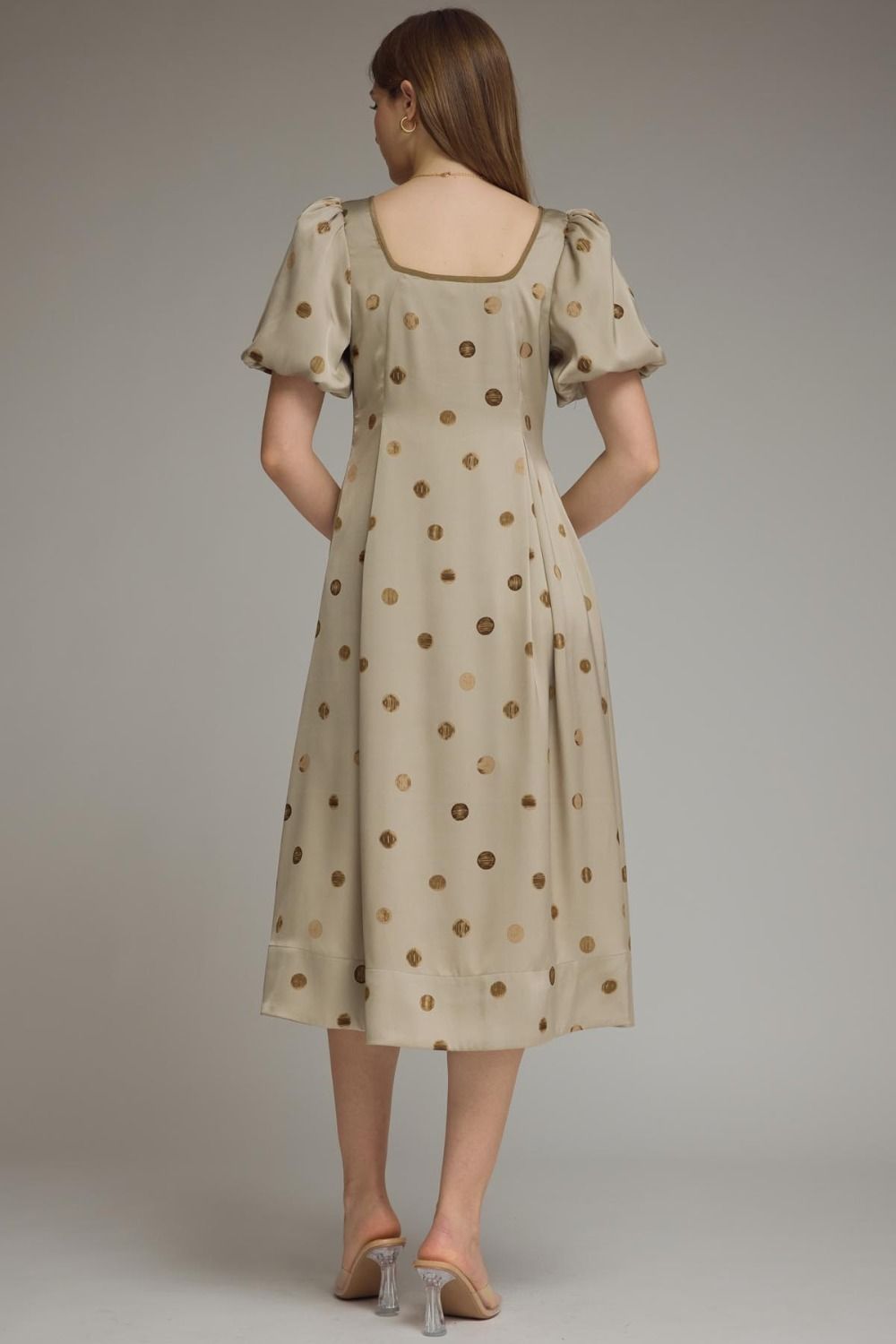 Vintage Polka Dot Midi Dress