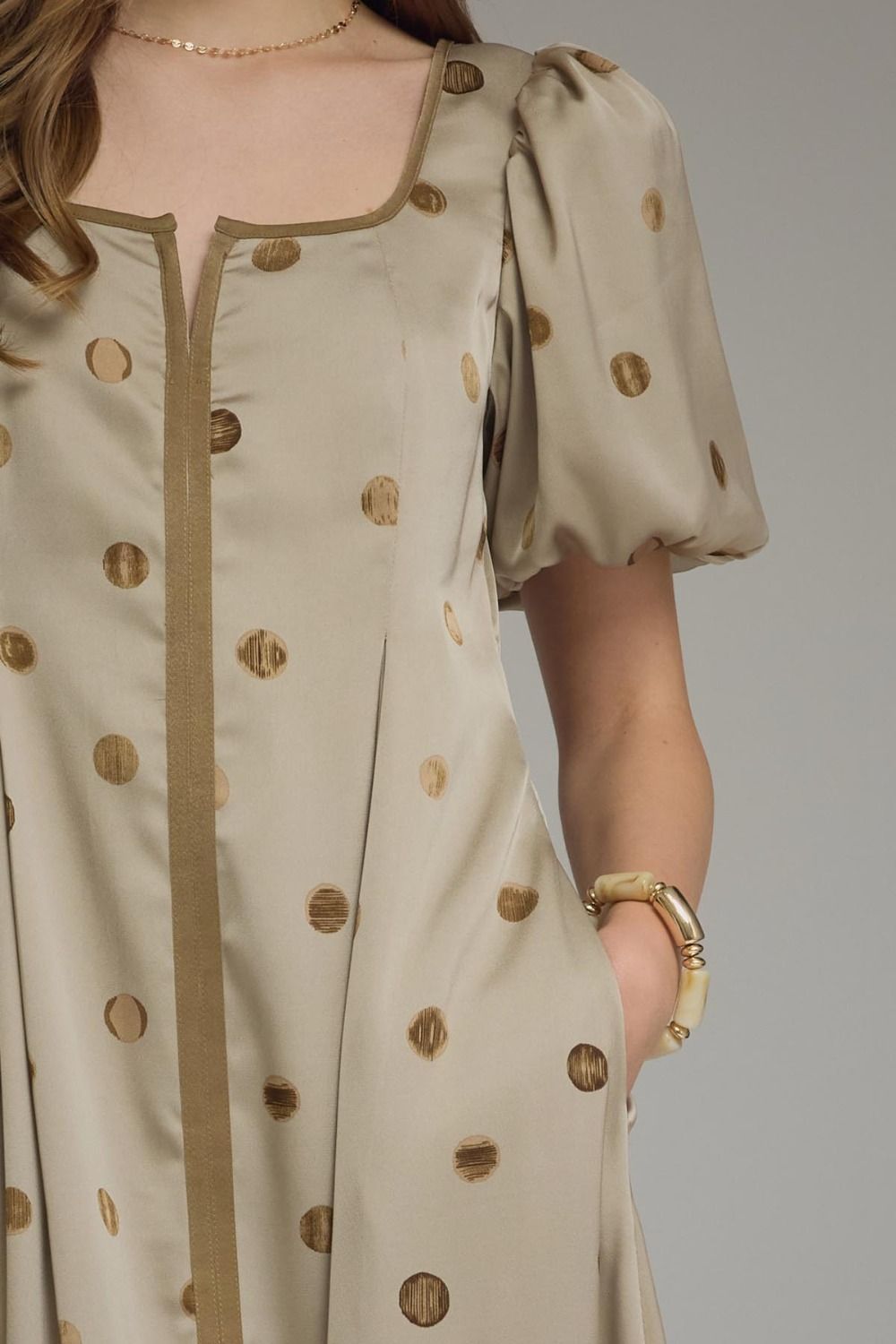 Vintage Polka Dot Midi Dress