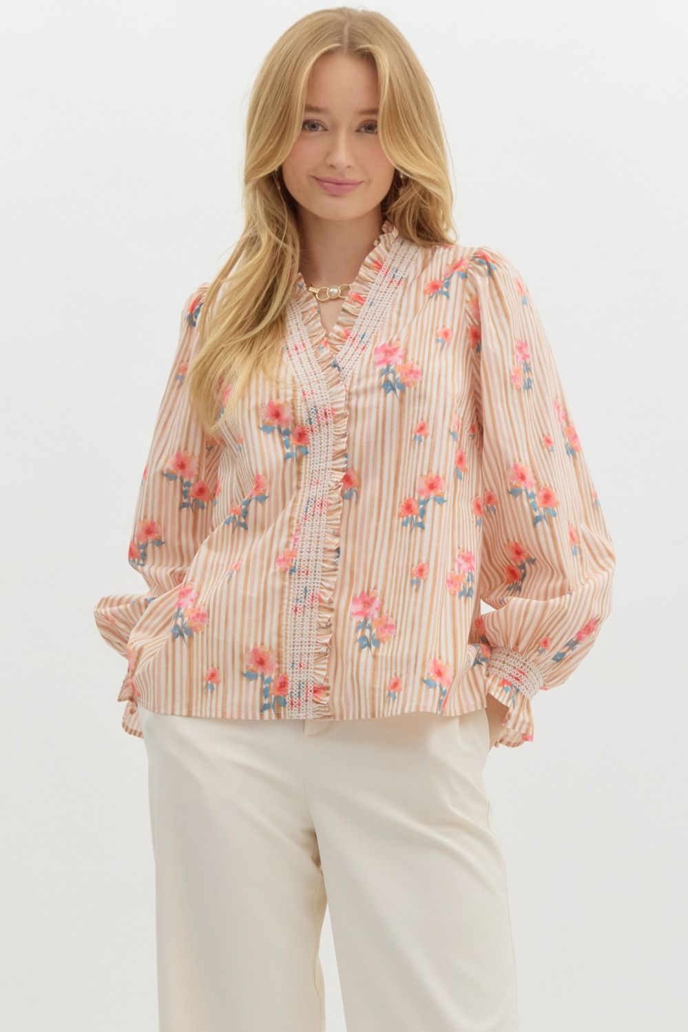 Floral Flow Long Sleeve Top