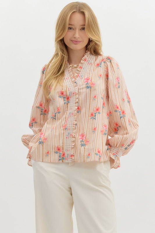 Floral Flow Long Sleeve Top