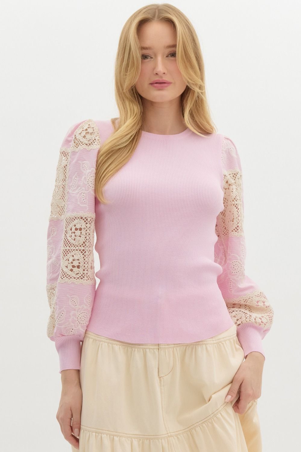 Lacey Loop Long Sleeve Top