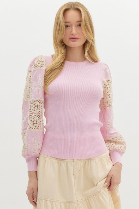 Lacey Loop Long Sleeve Top