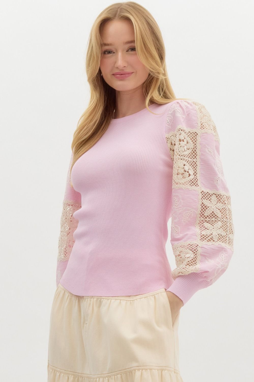 Lacey Loop Long Sleeve Top