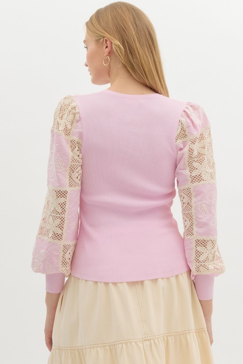Lacey Loop Long Sleeve Top
