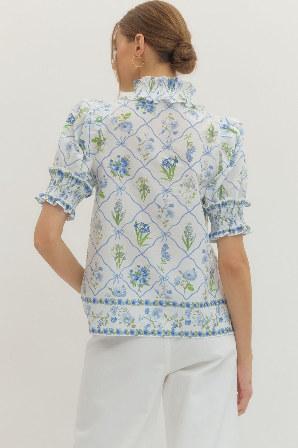 Botanical Bloom Short Sleeve Top
