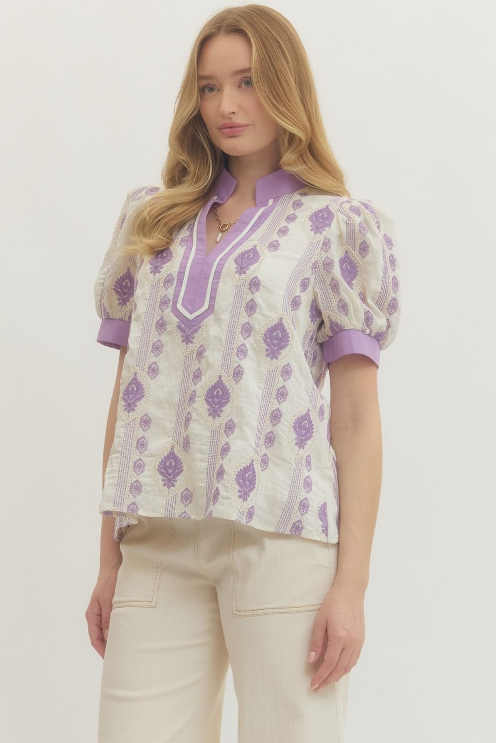 Lavender Lush Short Sleeve Top