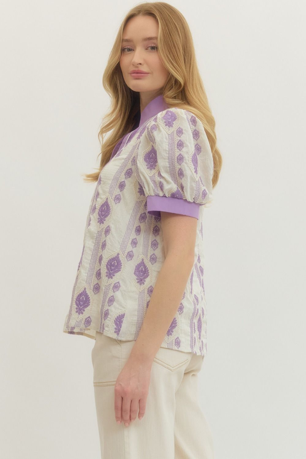 Lavender Lush Short Sleeve Top