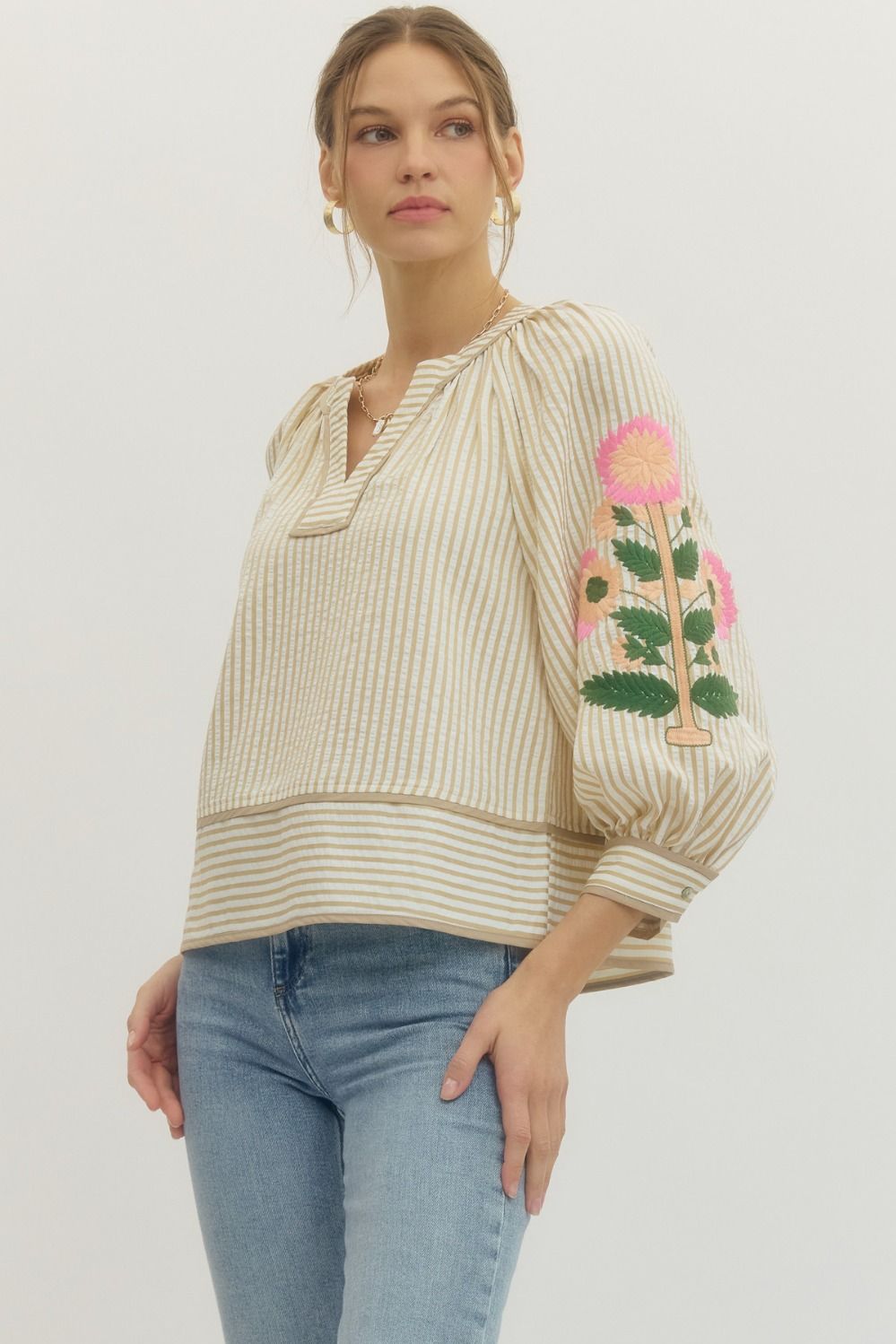 Flower Favorite 3/4 Sleeve Top