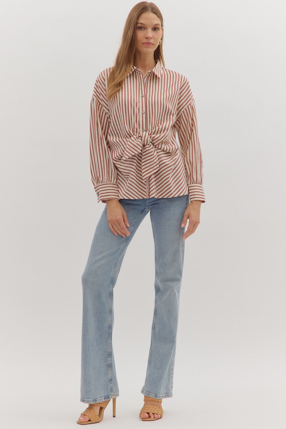 The Delaney Tie-Front Blouse