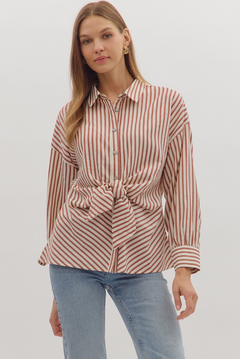 The Delaney Tie-Front Blouse