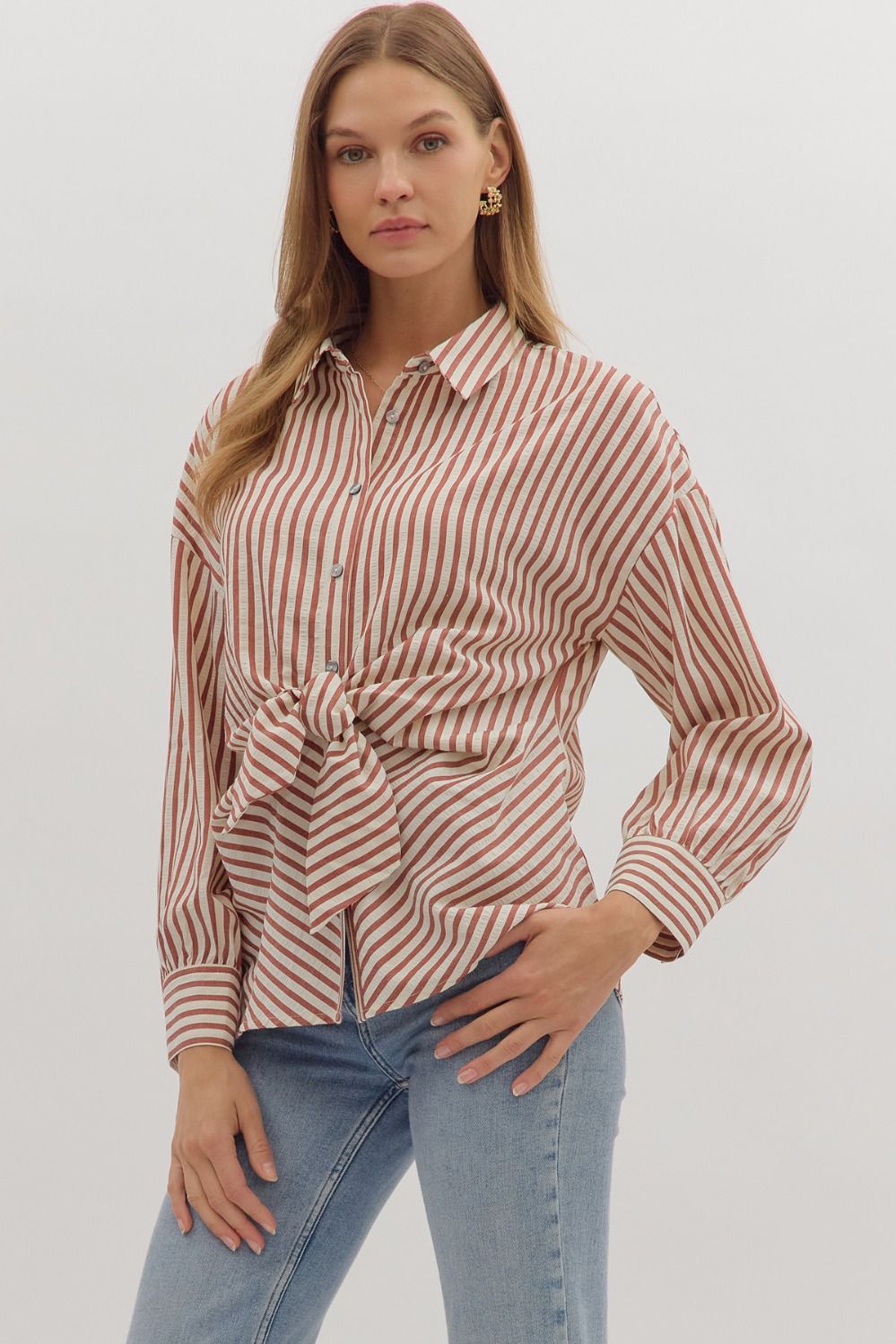The Delaney Tie-Front Blouse