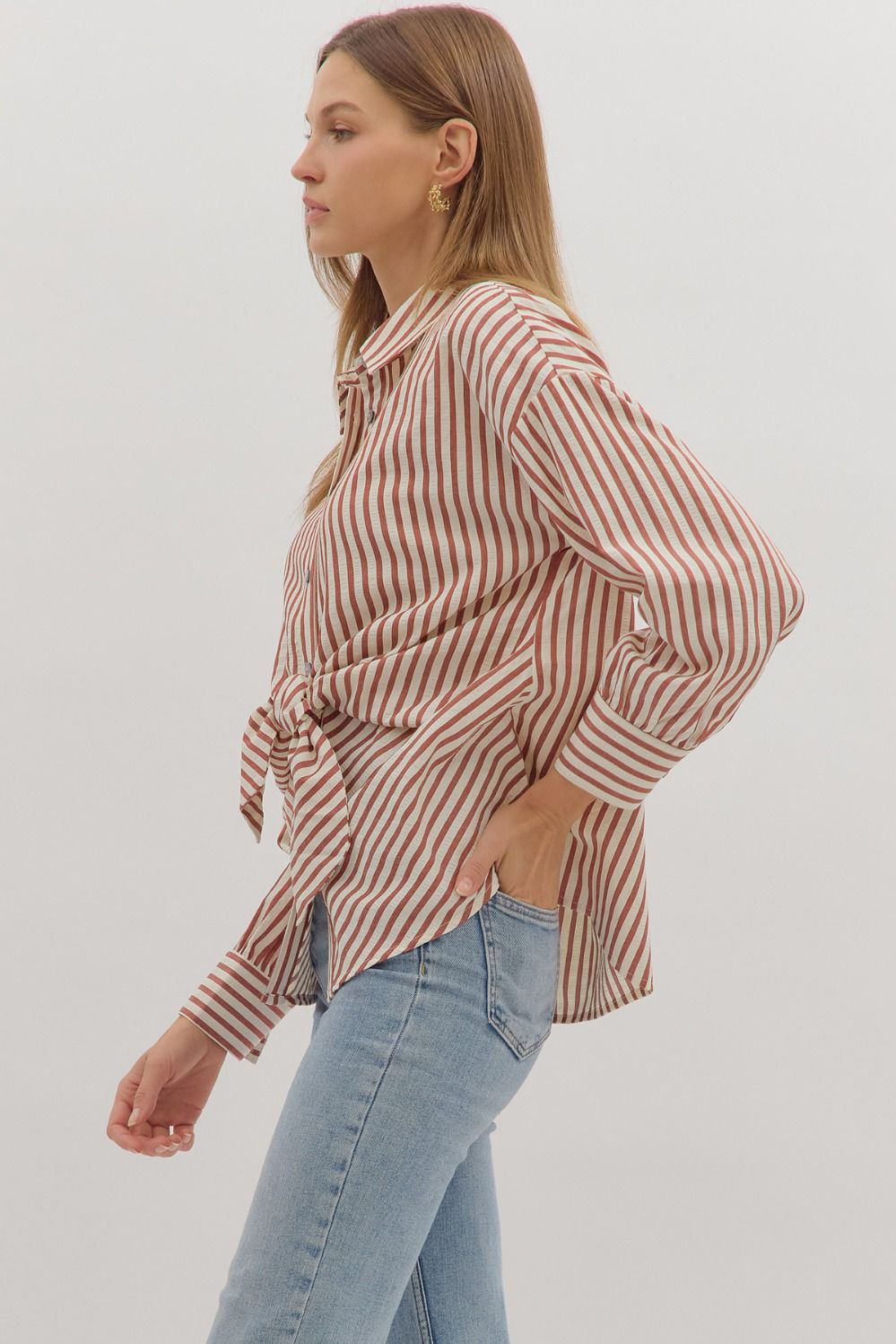 The Delaney Tie-Front Blouse