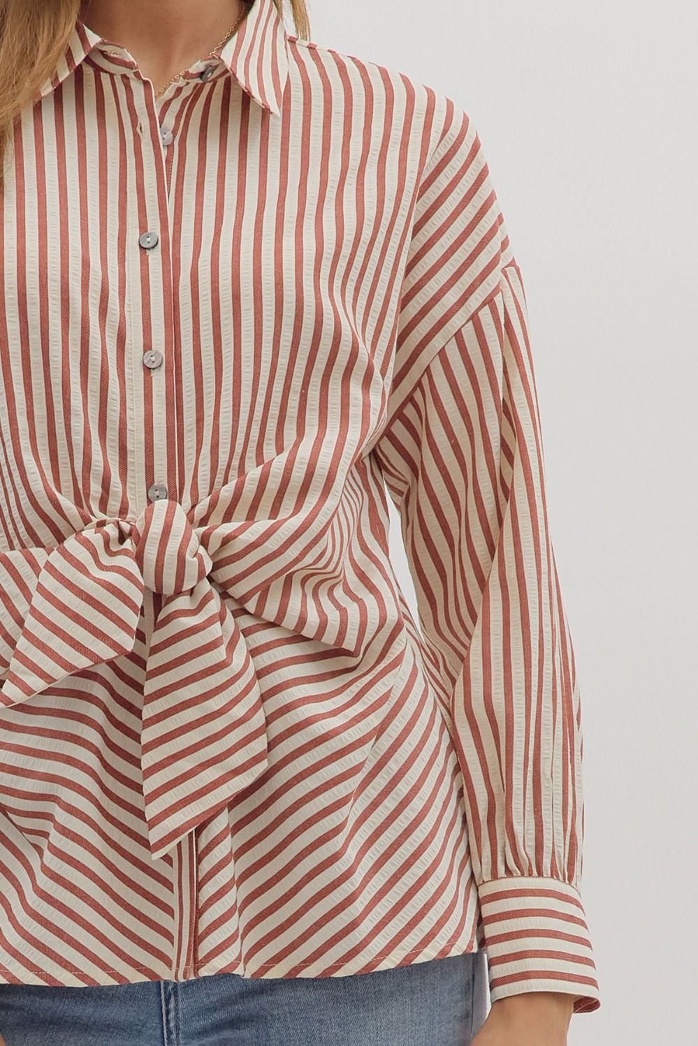 The Delaney Tie-Front Blouse