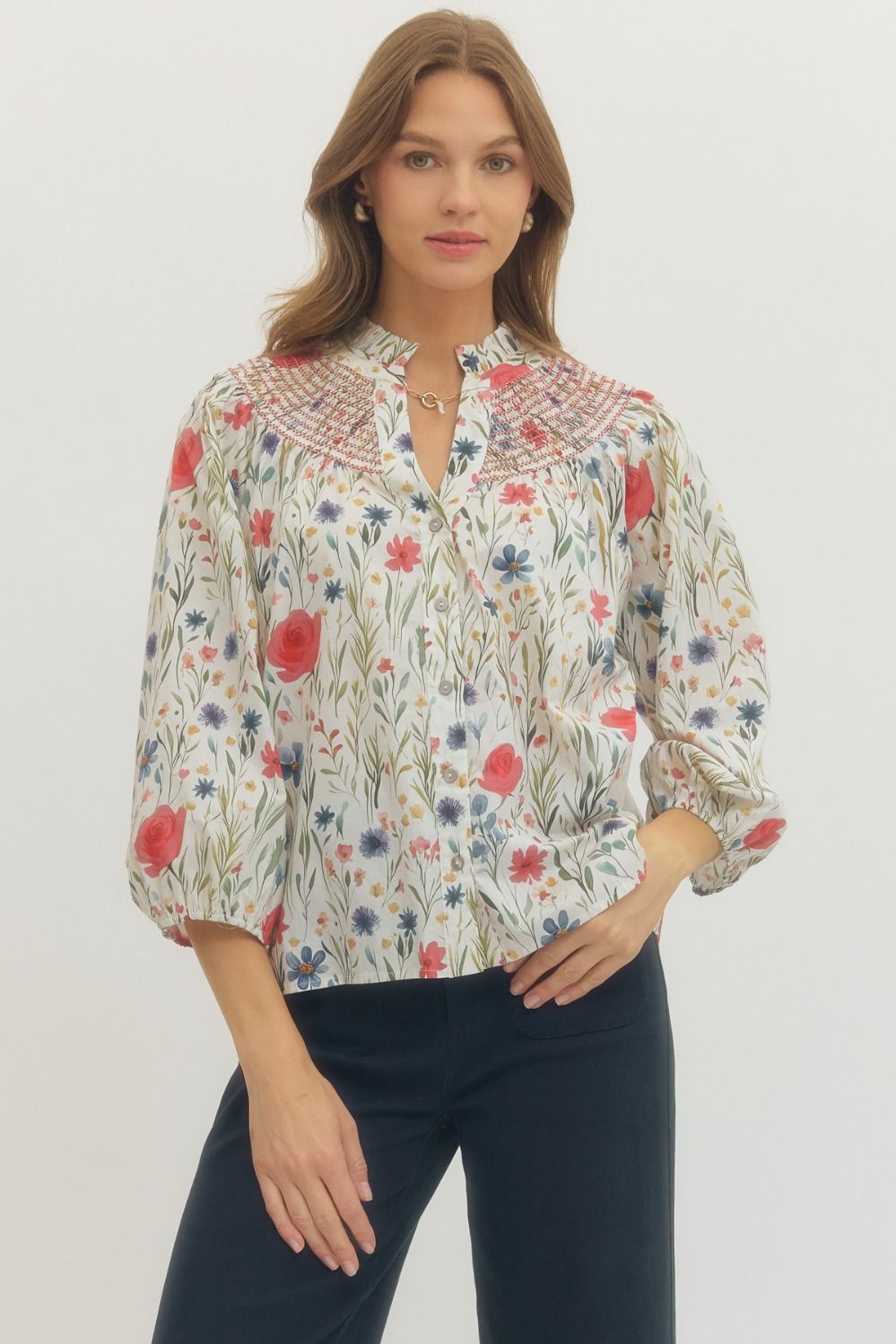 Botanical Breeze Short Sleeve Top