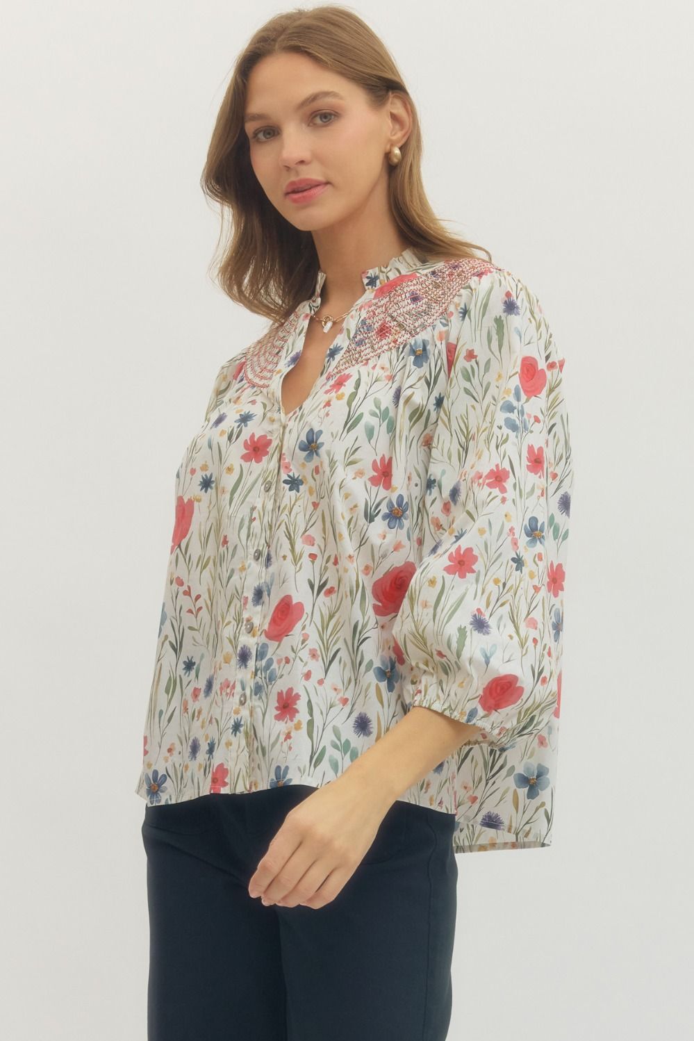 Botanical Breeze Short Sleeve Top