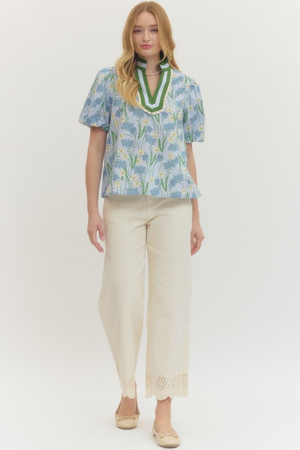 Vintage Floral Short Sleeve Top