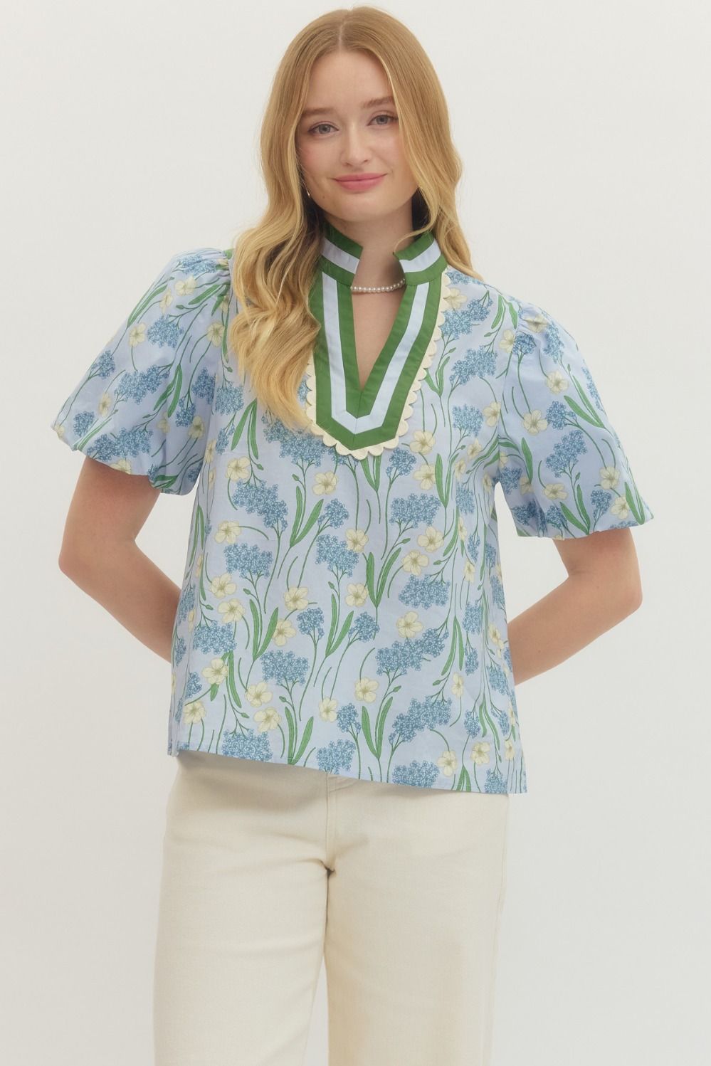 Vintage Floral Short Sleeve Top