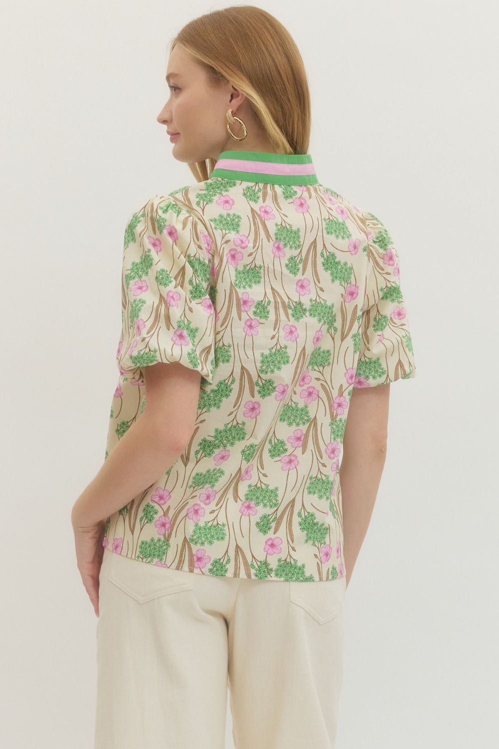 Vintage Floral Short Sleeve Top
