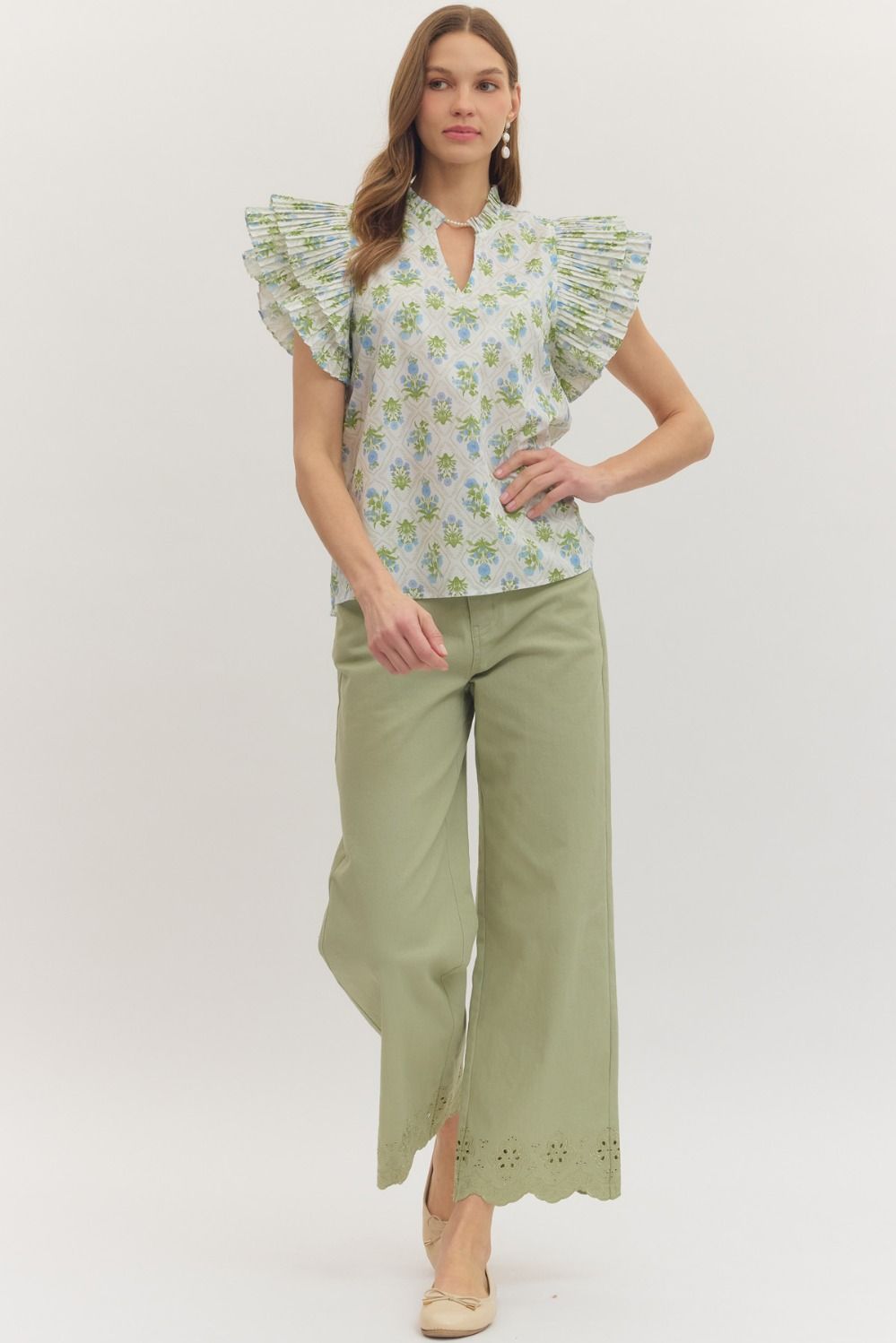Sage Bloom Top