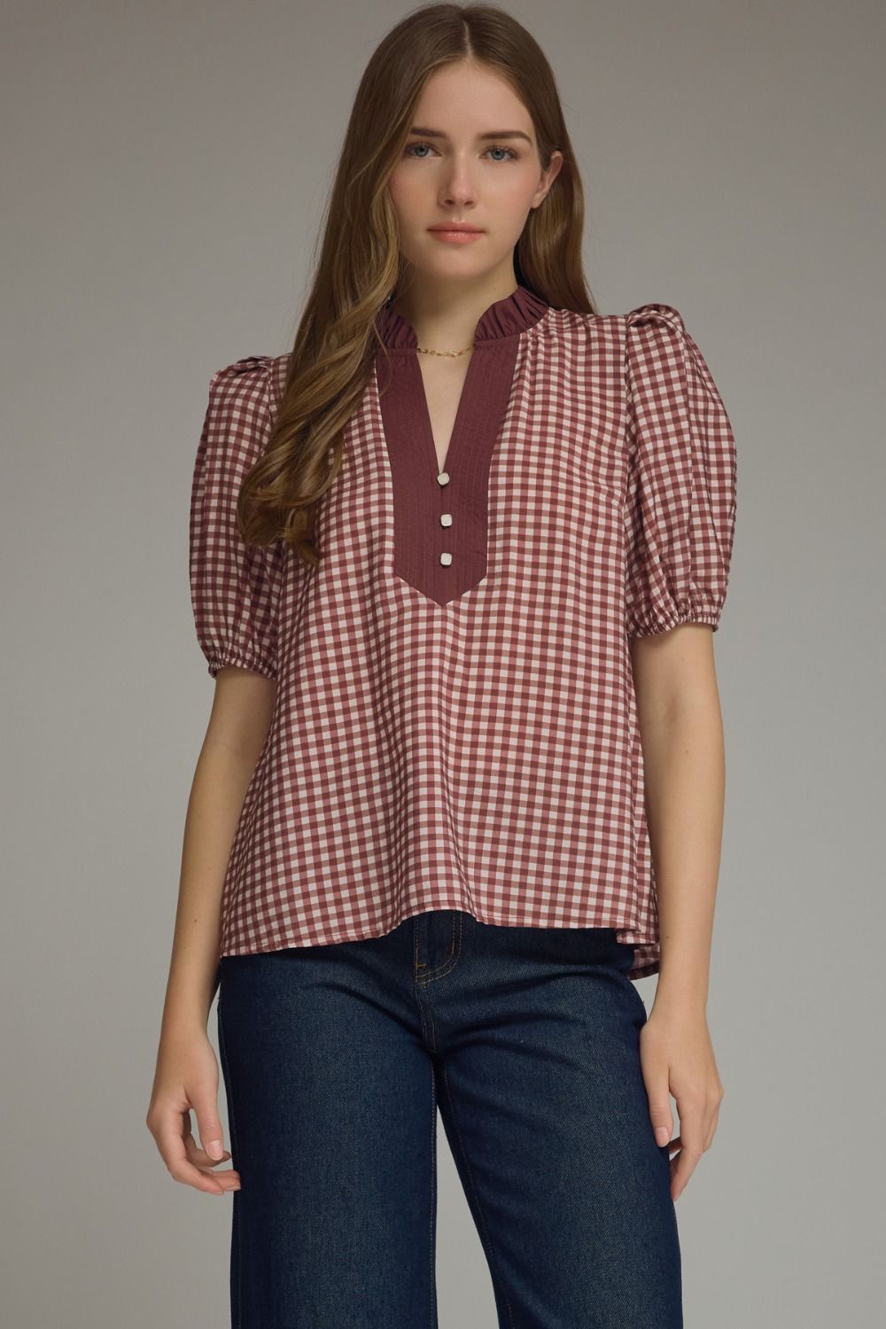 Emmie Gingham Top