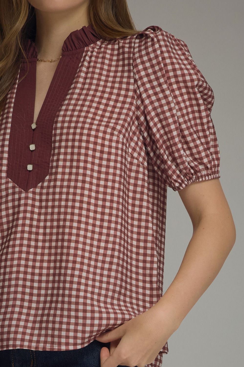 Emmie Gingham Top