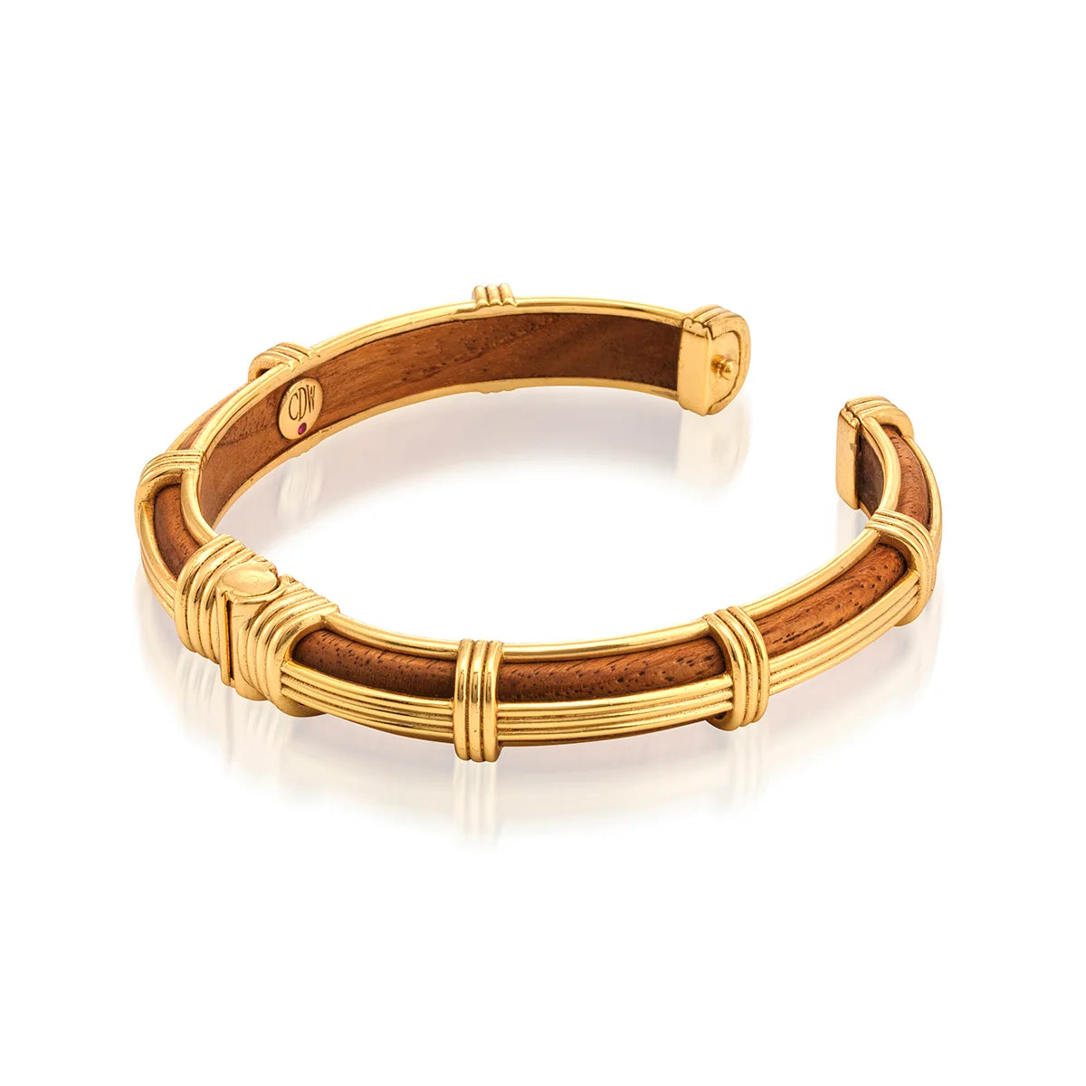 Capucine De Wulf Gaia Petite Hinged Bangle, S/M - Teak