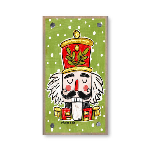 The Porch Baxter and Me Holly Berry Wreath Nutcracker Happy Block