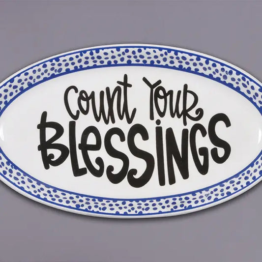 The Porch Magnolia Lane Count Your Blessings Oval Platter