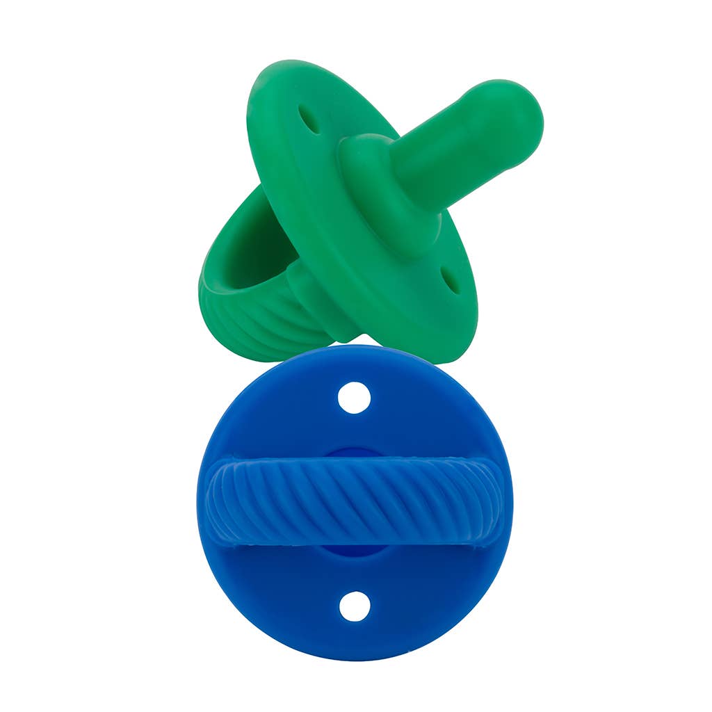 The Porch Sweetie Soother™ Pacifier Sets (2-pack): Robin's Egg Blue + Navy Cables