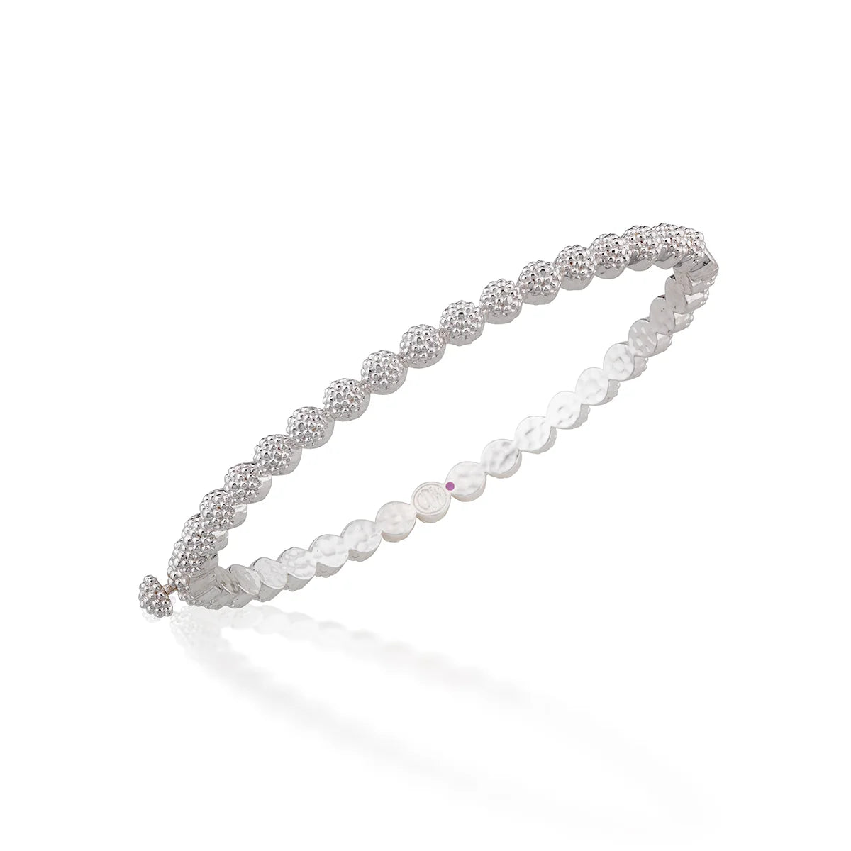 Capucine De Wulf Eternity Petite Hinged Bangle, S/M - Silver