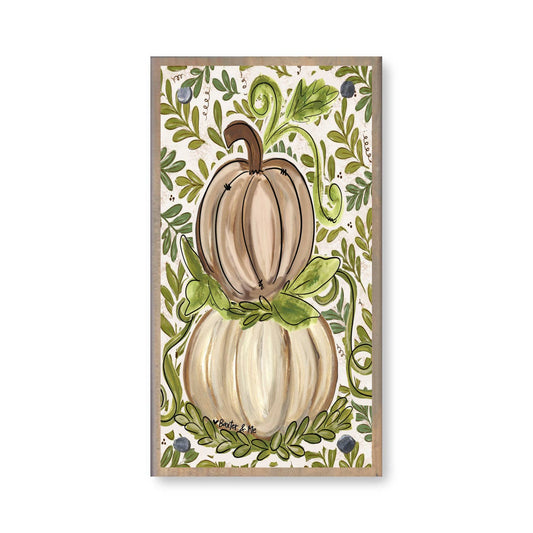 The Porch Baxter and Me Olive Leaf Pumpkin Happy Block