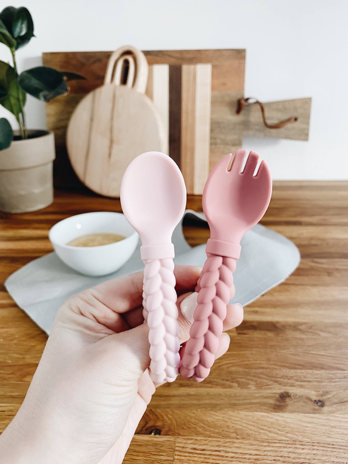 The Porch Sweetie Spoons™ Spoon + Fork Set: Pink