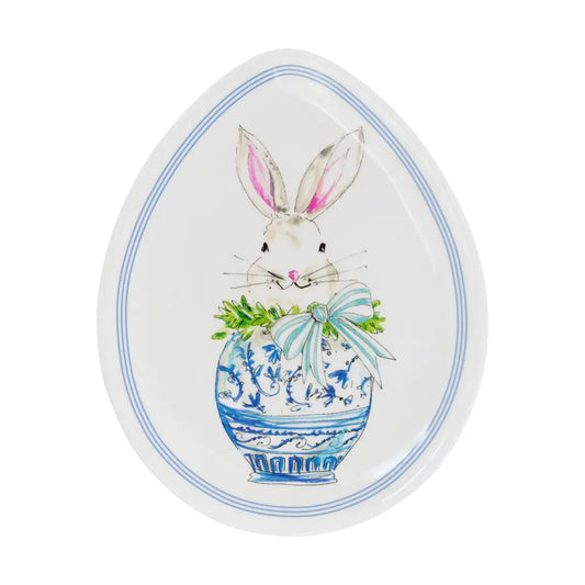 The Porch Boston International Bunny Egg Ceramic Plate