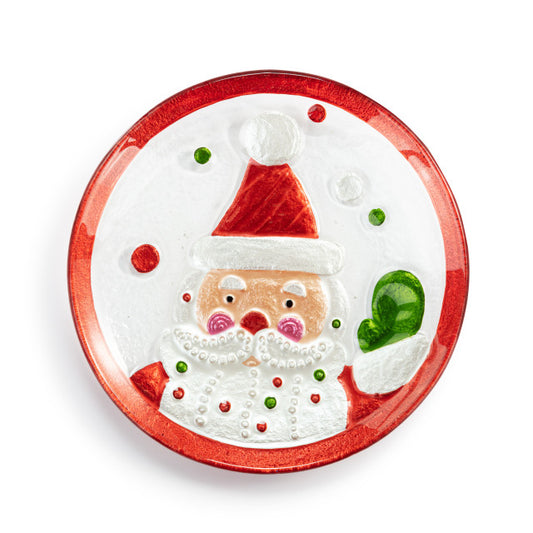 Demdaco Santa mini round plate