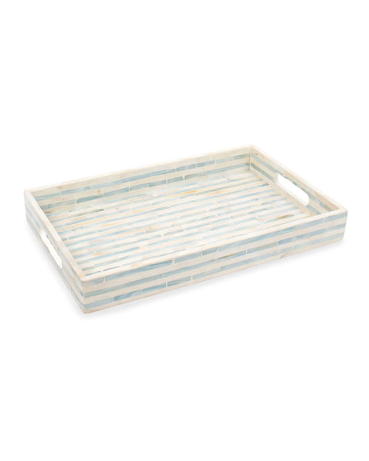 8 Oak Lane Blue Mother of Pearl Rectangle Tray