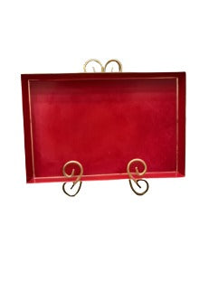 Jaye's Studio Red and Gold Tray