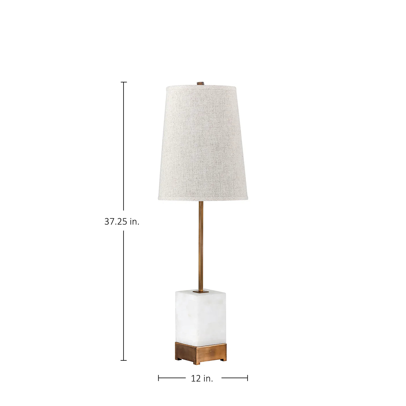 Gabby Geneva Tiled Alabaster Antique Brass Table Lamp - 37.25 in. H