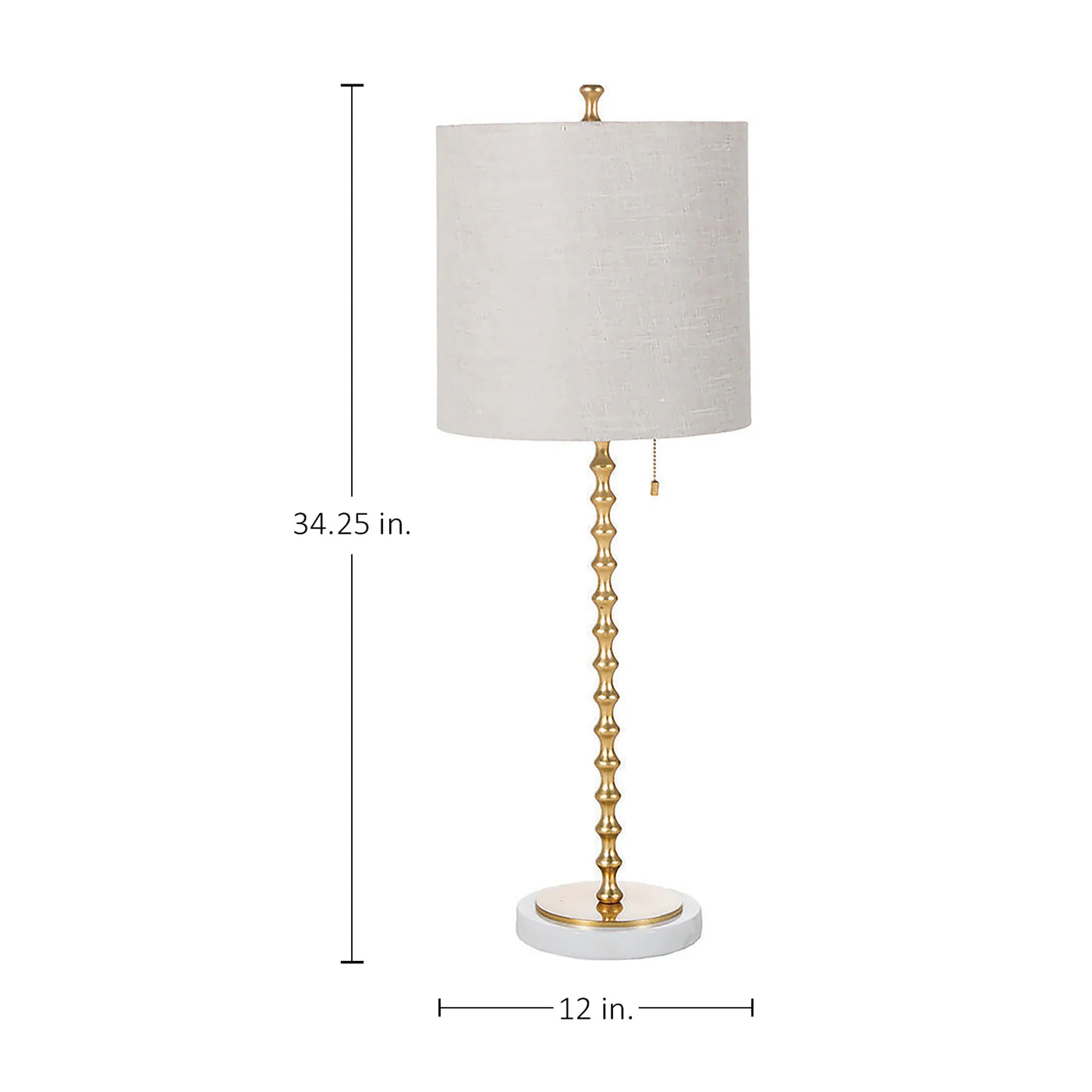 Gabby Addie Marble Cast Aluminum Gold Leaf Table Lamp - 34.25 in