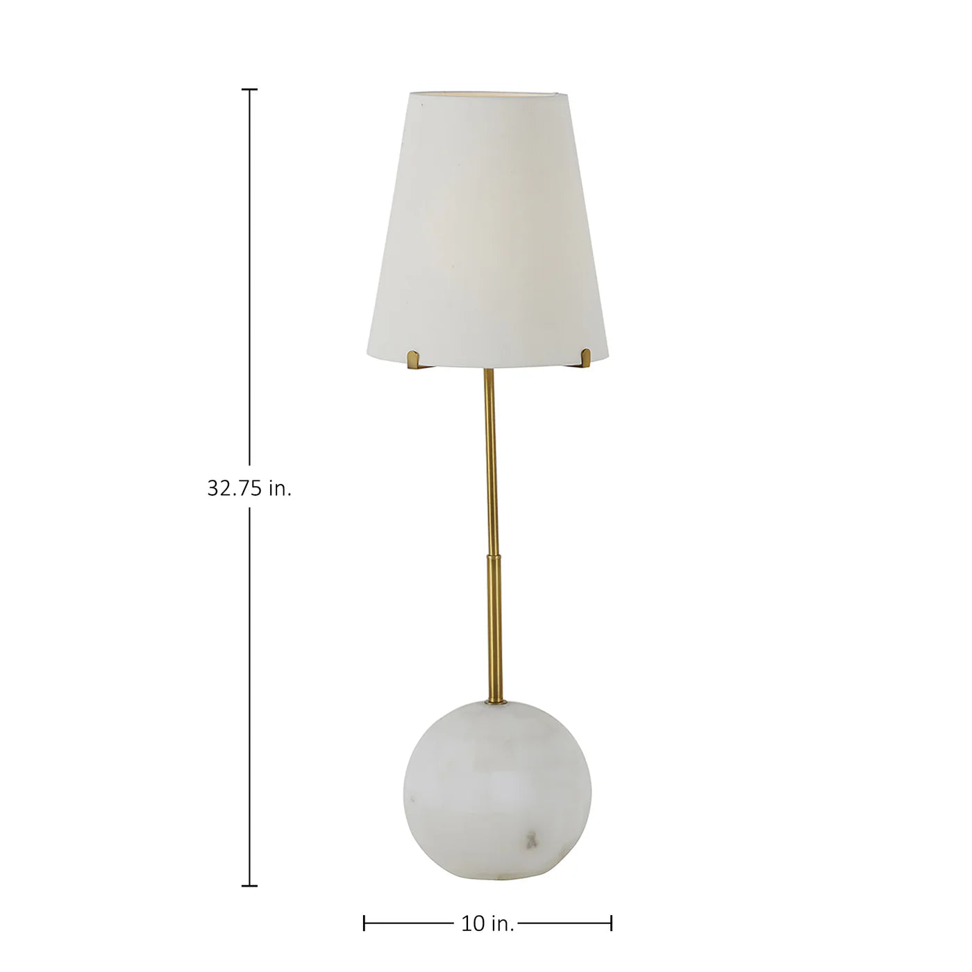 Gabby Janie Iron Stained Gold Tapered Cylinder Table Lamp - 32.75 in. H