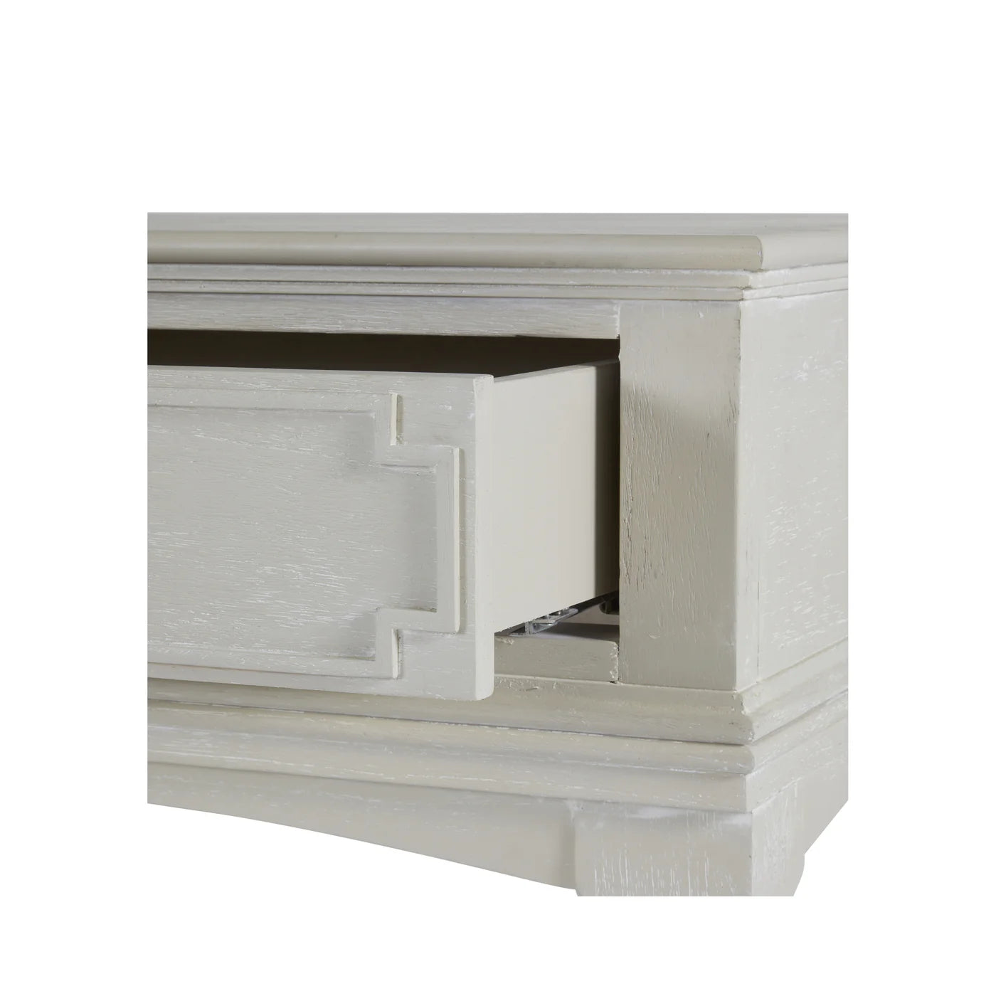 Gabby Arrington Mindi Veneer Rectangle Console Table - White Ivory, 76 in. W x 37.25 in. H