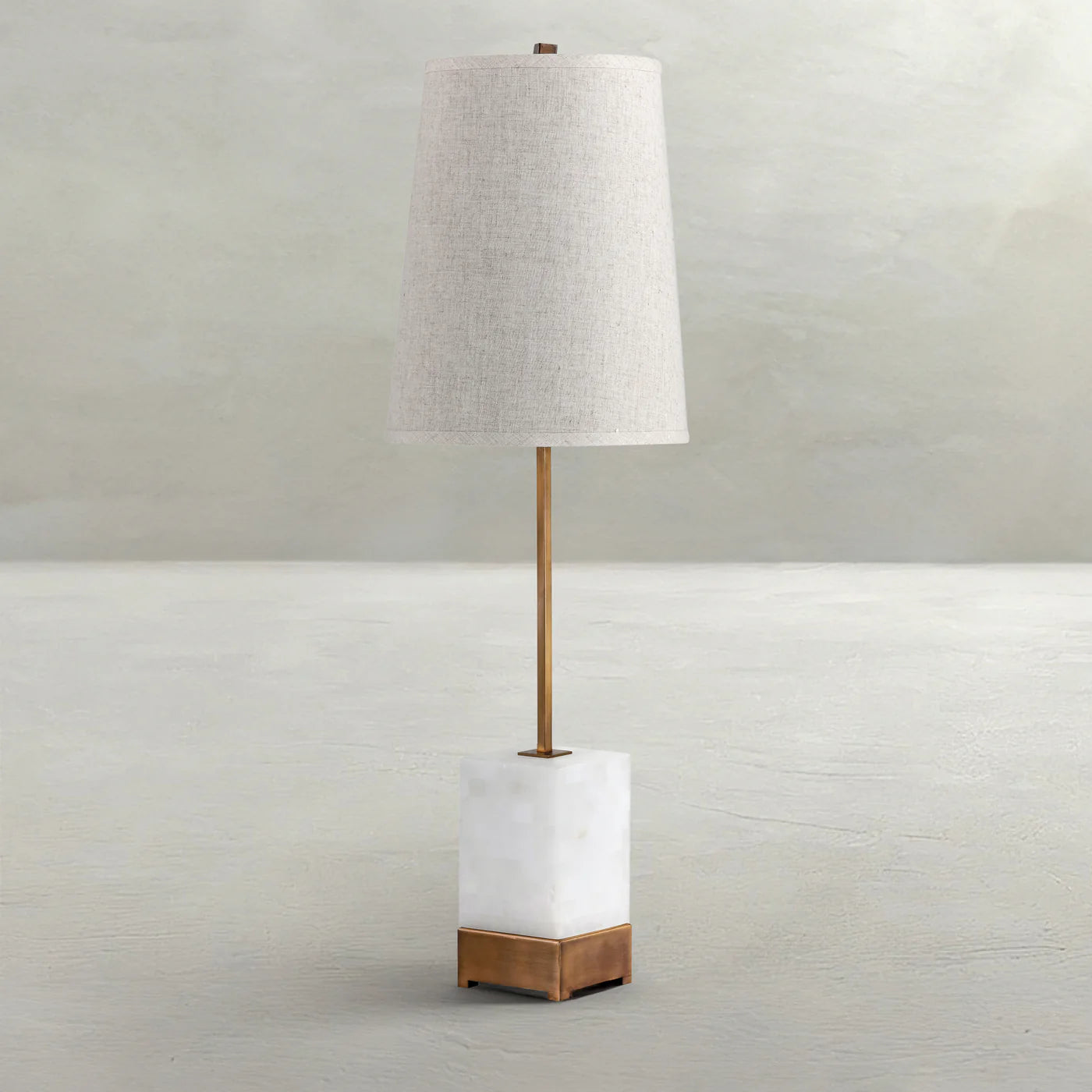 Gabby Geneva Tiled Alabaster Antique Brass Table Lamp - 37.25 in. H