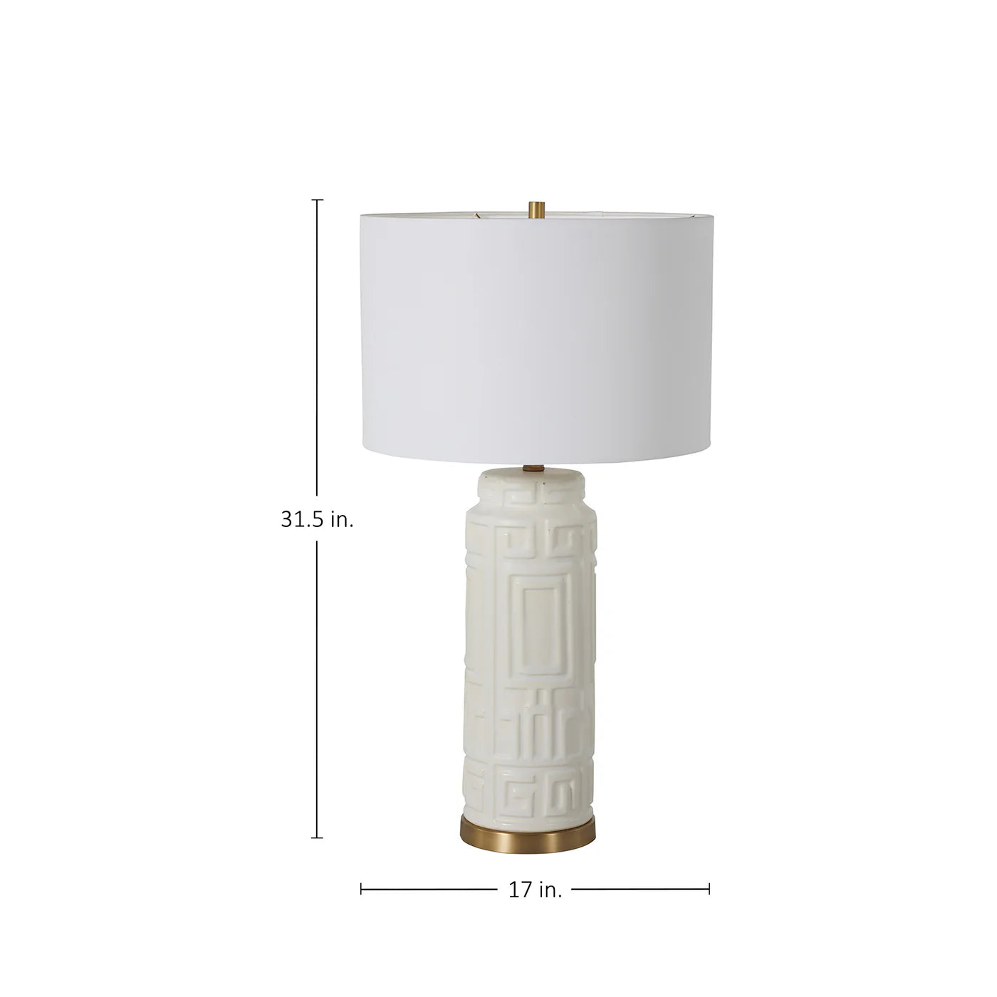 Gabby Osmond Ceramic Antique Brass Table Lamp - 31.5 in. H