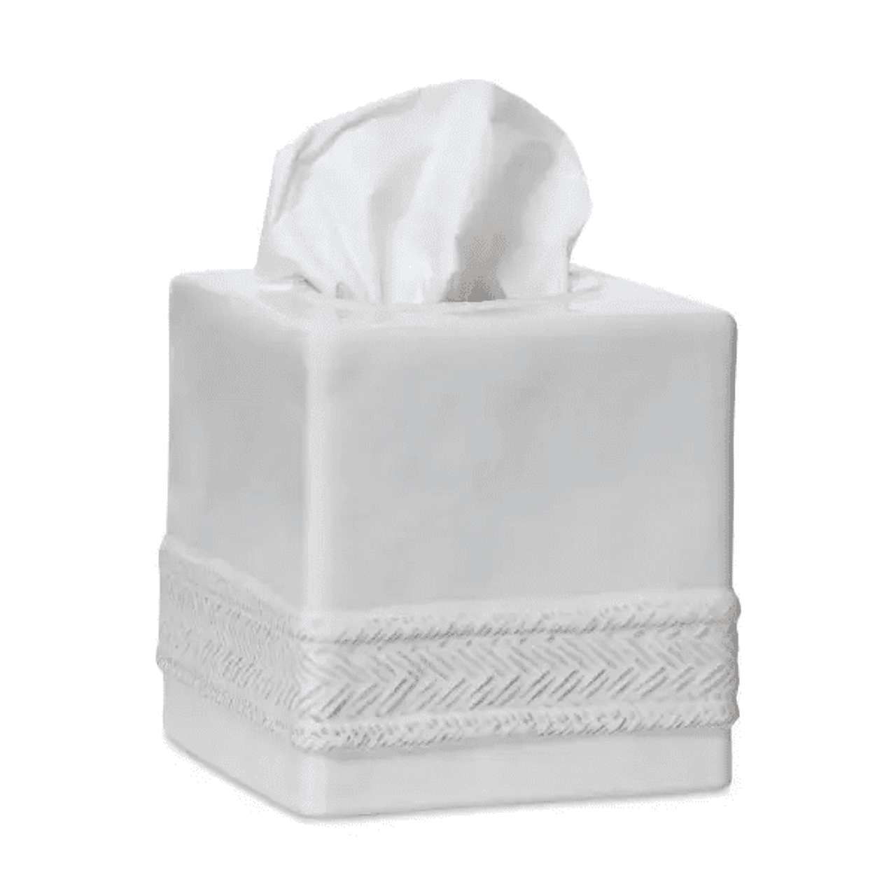 Juliska Le Panier Tissue Box Cover Whitewash