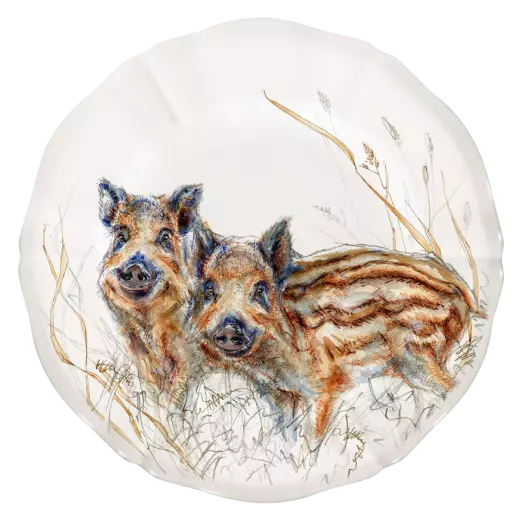 Gien Sologne Wildlife Young Canape Plate