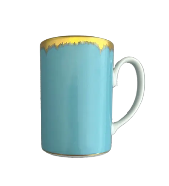 Mottahedeh Chelsea Feather Turquoise Mug