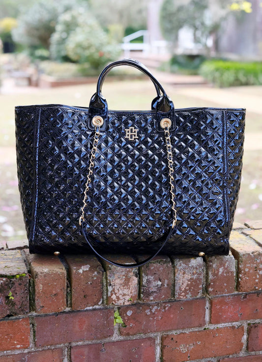 Caroline Hill Black Melissa Tote