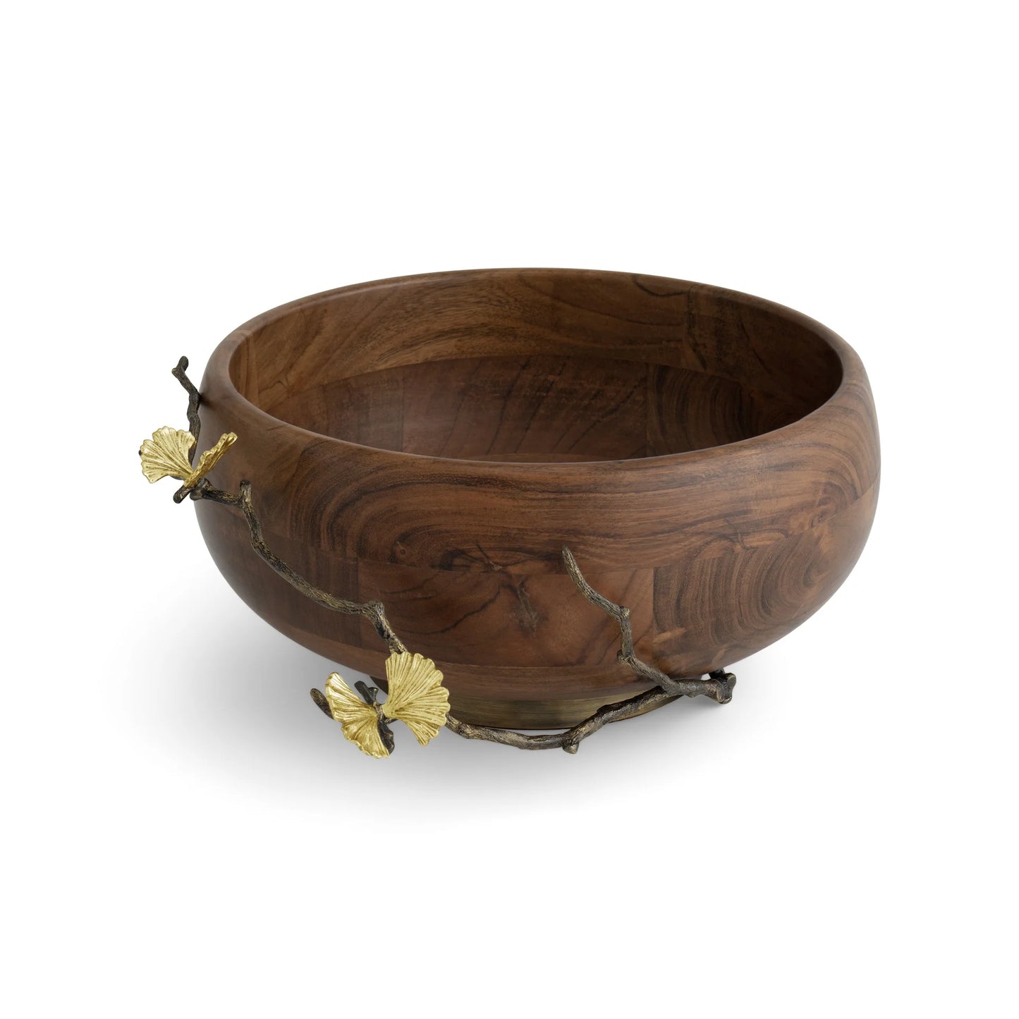 Michael Aram Butterfly Ginkgo Wood Salad Bowl