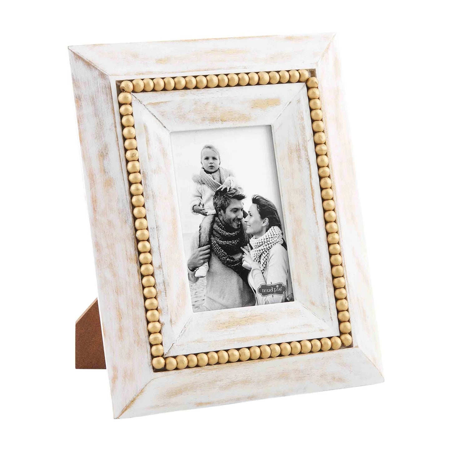 Mud Pie 5x7 Gold Beaded Picture Frame